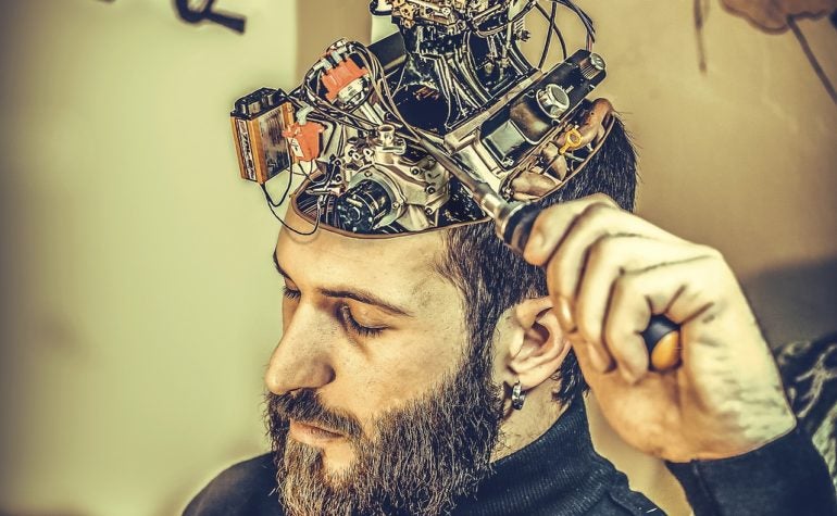 Man With Mechanical Brain